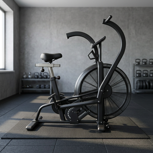Bicicleta estática de nivel básico con ventilador y protección contra el viento, manillar curvo simplificado, para principiantes en el cultivo de la condición física en casa. - Product Image 2