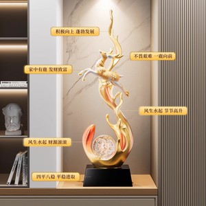 Sculpture de cerf en cristal Feng Shui, statue d'art en résine de luxe pour l'entrée, le salon, le meuble TV, la niche murale, décoration - Product Image 2