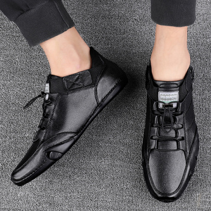 Mocassins pour hommes en cuir, style Penny, à enfiler, faits main, décontractés, pour la conduite, les loisirs et les affaires, à talon plat - Product Image 6