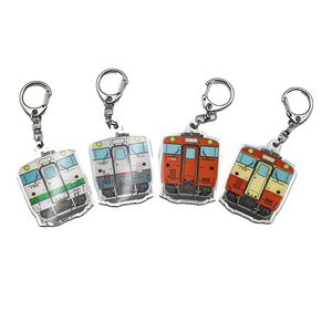 Digital Printing Clear Epoxy Cover Double Sides Traffic Souvenir Metal Train Themed Keychain with <b>Snap</b> <b>Hook</b> - Product Image 3