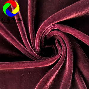 Commercio all'ingrosso tessuto Plain tinto 32% Nylon 68% viscosa velluto tessuto per le donne vestono scialli indumento e vestiti - Product Image 5