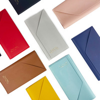 Porte-passeport en cuir PU pour homme et femme, nouveau, avec clip pour billet d'avion et protection pour passeport de voyage
