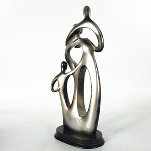 Escultura Familiar <span class=keywords><strong>de</strong></span> 3 Personas, Estatua Abstracta <span class=keywords><strong>de</strong></span> Resina, Figura <span class=keywords><strong>de</strong></span> Padres e Hijo, Arte - Product Image 3