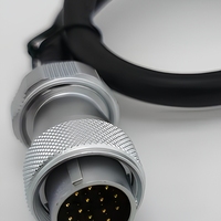 Connecteur de câble d'aviation WY20 à 14 cœurs, prise mâle/femelle, étanche IP67, coque métallique de 20 mm, plaqué or, pour capteur