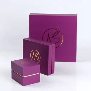 Benutzer definierte Logo Phantasie Hals Stil Schmuck und Zubehör Papier boxen lose Stein Edelstein Halskette Verpackung Geschenk box mit Deckel