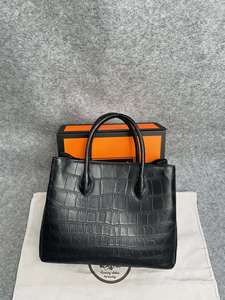 Sac fourre-tout grand format en cuir de crocodile 100% véritable avec logo personnalisé, sac à main pour femme, fabricant OEM ODM, vente en gros - Product Image 1