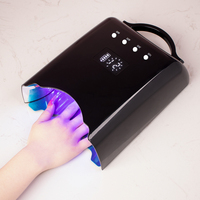 Pro Cure Noir Couleur Rechargeable Sans Fil Grand Double 78w LED UV Lampe À Ongles Portable Nouveau Design avec Matière Plastique
