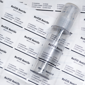 Custom Logo <strong>Transparent</strong> Waterproof <strong>Labels</strong> Clear Pet Adhesive Refillable <strong>Bottles</strong> Sticker For Spray <strong>Bottle</strong> Packaging - Product Image 4
