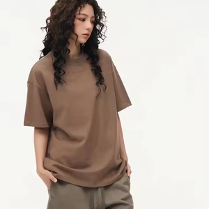 Camisetas personalizadas 100% de algodón puro para mujer, camisetas de verano informales de alta calidad, diseño de gran tamaño, sólidas, transpirables, anti-pilling, lavables - Product Image 6