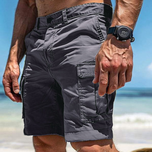 Shorts décontractés tendance pour hommes, coupe ample, style workwear, taille européenne, vente chaude sur AliExpress pour <span class=keywords><strong>Amazon</strong></span>, fermeture éclair - Product Image 4