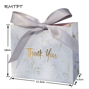 Custom New Creative Mini Grey <strong>Marble</strong> Gift Bag Box for Party Baby Shower Paper <strong>Chocolate</strong> Boxes Package/Wedding Favors Candy Boxes - Product Image 4