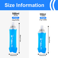 Bouteilles d'eau souples pliables WRELS pour le sport, 350 ml et 500 ml, avec logo personnalisé, en TPU, pour la course à pied et le marathon (vente en gros)