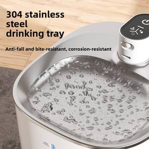 Fontaine à eau pour <span class=keywords><strong>chat</strong></span> en acier inoxydable, distributeur d'eau intelligent pour animaux de compagnie, automatique pour <span class=keywords><strong>chat</strong></span>, chien, animal de compagnie, filtration multicouche - Product Image 5
