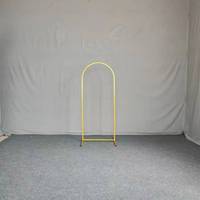 Arche de Mariage en Métal Doré et Blanc, Support de Toile de Fond pour Fête, Ballons, Fleurs, Cadre Scénique, Décoration de Scène, Vente en Gros