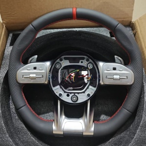 Volante in Pelle Aggiornato per <span class=keywords><strong>Mercedes</strong></span> <span class=keywords><strong>Benz</strong></span> Classe <span class=keywords><strong>S</strong></span> W177 <span class=keywords><strong>W221</strong></span> W222 S222 X156 W246 C217 W205 X117 C117 CLA45 G63 E63 AMG - Product Image 1