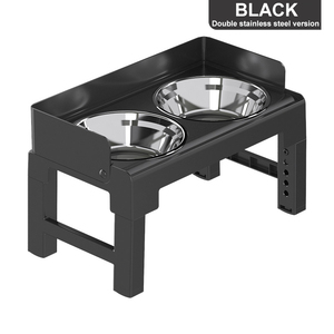 Gamelle surélevée pour chien de grande race, support réglable en <span class=keywords><strong>hauteur</strong></span> 5 positions, motif cœur, motif uni, portable, écologique, pour nourriture et eau - Product Image 6