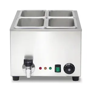 Commercial Restaurant 4 Pans 4 in 1 GN x 10cmm Commercial Bain marie Food Warmer Counter Top for fast food shop restaurant