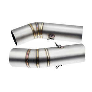 Tubo di Scarico Centrale per Moto 51mm per <span class=keywords><strong>Ducati</strong></span> 848 1098 1198, Tubo di Collegamento Centrale per Silenziatore, Tubo di Raccordo Slip-on in Acciaio Inox - Product Image 4