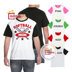 Summer Sublimation Blank <strong>Crop</strong> <strong>Top</strong> Tee Contrast Raglan Sleeve Sexy Slim Fit T Shirts Cute Girls Cropped T-Shirts for Teen Girls - Product Image 6