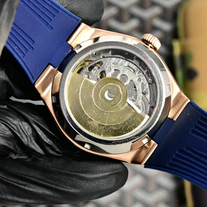 Blue Fluorine Rubber Strap Mens Wristwatch Rose Gold Case Sapphire Crystal Dial Automatic Mechanical Tourbillon High Quality - Product Image 2