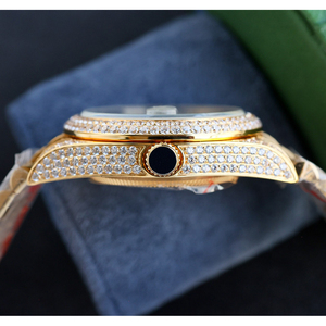 Reloj de Lujo para Hombre, Diseño de Acero Inoxidable, Diamantes Moissanite, Luminoso, con Calendario, Reserva de Energía, Estilo Personalizado, Casual de Negocios - Product Image 5