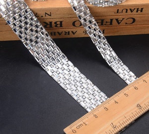 Chaîne de dentelle en cristal à transfert de strass, strass thermocollants pour chaussures, vêtements, sacs, robe de mariée - Product Image 5