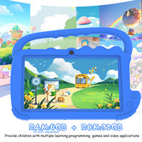 Tablette Android 7 pouces colorée pour enfants, double caméra, 4 Go de RAM, 32 Go de mémoire, jeux éducatifs pour enfants