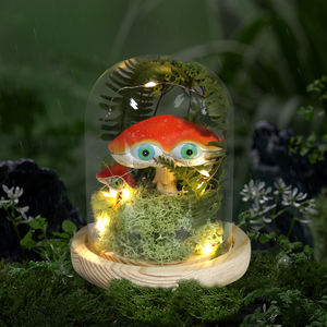 Bola <span class=keywords><strong>de</strong></span> cristal <span class=keywords><strong>de</strong></span> globo <span class=keywords><strong>de</strong></span> <span class=keywords><strong>nieve</strong></span> <span class=keywords><strong>de</strong></span> duende <span class=keywords><strong>de</strong></span> hongo lindo divertido personalizado <span class=keywords><strong>con</strong></span> base <span class=keywords><strong>de</strong></span> madera y luz LED - Product Image 5