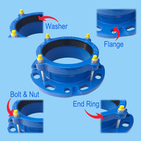 Accouplements universels en fonte ductile couplés en métal de flexibilité Accouplement d'adaptateur de bride pour la fonte ductile/acier et PVC