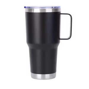 Vaso Térmico de Acero Inoxidable de Diseño Moderno con Asa y Pajita, 30oz, Aislamiento al Vacío, para Café y Camping - Product Image 2