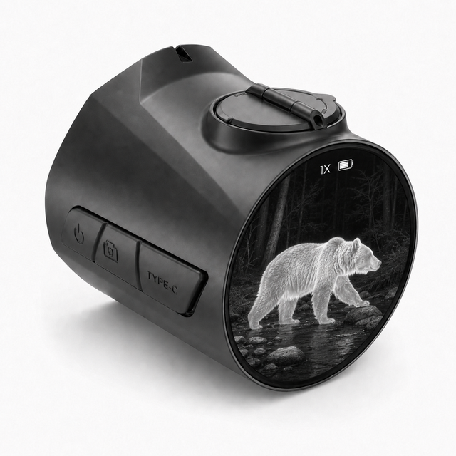 OEM 256x192 Mini Round Thermal Imaging Sight with Touchscreen Control and Custom Branding for Outdoor Optics Distributors