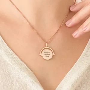 Spinning Necklace Stainless Steel Gold Plated Jewelry Necklace Earphone Jewellery Women Chain Custom Necklace XP Jewelry