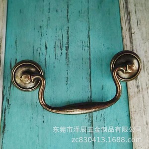 Poignée de meuble en alliage de zinc bronze style antique américain pour tiroir de meuble en forme de barre durable - Product Image 4