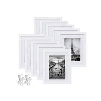 Ensemble de cadres photo en MDF 5 pièces à la mode du fournisseur en gros Images d'affichage par sublimation de logo personnalisé pour décoration murale