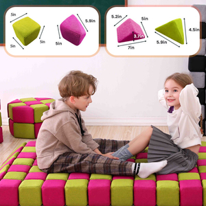 बच्चों के लिए रूखाकी चुंबकीय कपड़े निर्माण ब्लॉक, इनडोर प्ले किंडरगार्टन और प्रीस्कूल सीखने के लिए - Product Image 2