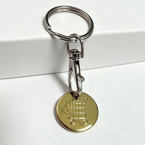 High Quality Custom Uk Lock Shopping Trolley Shopping Cart Coin Lock Keyring Holder - Product Image 3