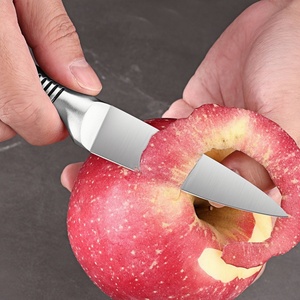 7 Pieces Professional Sharp Stainless Steel Chef Knives Silver Kitchen Knife Set With <b>Acrylic</b> Knife <b>Block</b> - Product Image 3
