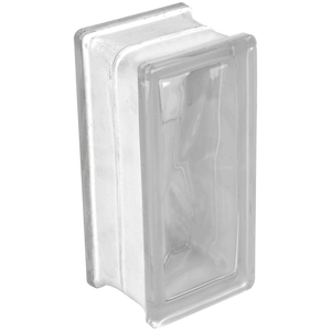 Bloque de vidrio ondulado vertical transparente 19x9x8 cm para herramienta de torneado - Product Image 1