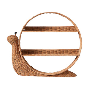 Rattan Wall Mounted <b>Storage</b> Rack Snail Shape 3 Tier Kids Room Organizer <b>Toy</b> Shelf Decorative Home <b>Storage</b> <b>Basket</b> - Product Image 4