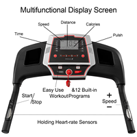 Caminadora Eléctrica Plegable de 3.5HP con Pantalla LED, Programas Preestablecidos, para Gimnasio en Casa, Cardio y Fitness, Portátil