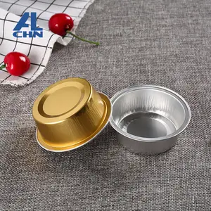 ALCHN 55ML/1.9oz Small Disposable Aluminum Foil Jam/honey Baking Pudding Cookies Cupcake container
