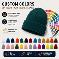 Casquette en tricot acrylique unisexe réglable avec broderie 3D personnalisée, 26 couleurs, bonnet chaud d'hiver, vente en gros promotionnelle