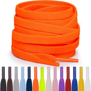 Lacets plats personnalisés avec logo, lacets de chaussures de sport personnalisés pour chaussures décontractées et baskets - Product Image 1