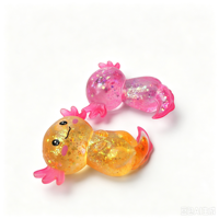 Produits Tendances : Jouet à Presser Axolotl Scintillant à Remontée Lente, Jouet Anti-Stress, Jouets Sensoriels Fidget Animaux Mignons