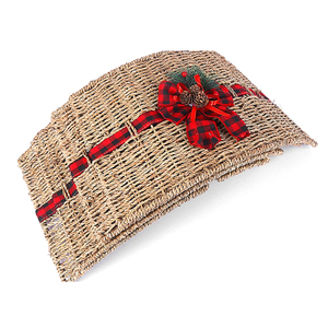 Giáng sinh tự nhiên lớn cỏ biển wicker dệt mây cây váy cơ sở Bìa - Product Image 2