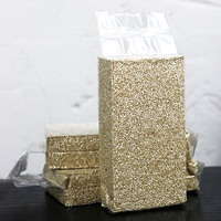 Sac sous vide pour riz, personnalisé, avec anse, pour stockage agricole, 2,5 kg, 5 kg, fond plat, emballage anti-humidité, vente en gros fabricant