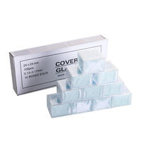 Laboratory Supplies Medical High Transparency Biological Square Glass Cover slip Top Slide 24x24mm for Microscope Observation