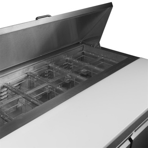 Table <span class=keywords><strong>de</strong></span> préparation <span class=keywords><strong>de</strong></span> salades et sandwichs en acier inoxydable, nouveau design, réfrigérateur intégré, 24 pouces / Station <span class=keywords><strong>de</strong></span> préparation <span class=keywords><strong>de</strong></span> salades - Product Image 5