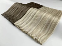 Cheveux russes Remy de haute qualité pour extensions de cheveux, qualité 12A, cheveux humains vierges, ondulation lisse, toutes les couleurs, 18-24