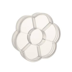 Boîte à strass en forme de fleur de prunier 8,3x8,3x1,5 cm, 4-en-1, rangement de bureau couvert pour le reconditionnement de produits cosmétiques et de nail art - Product Image 1